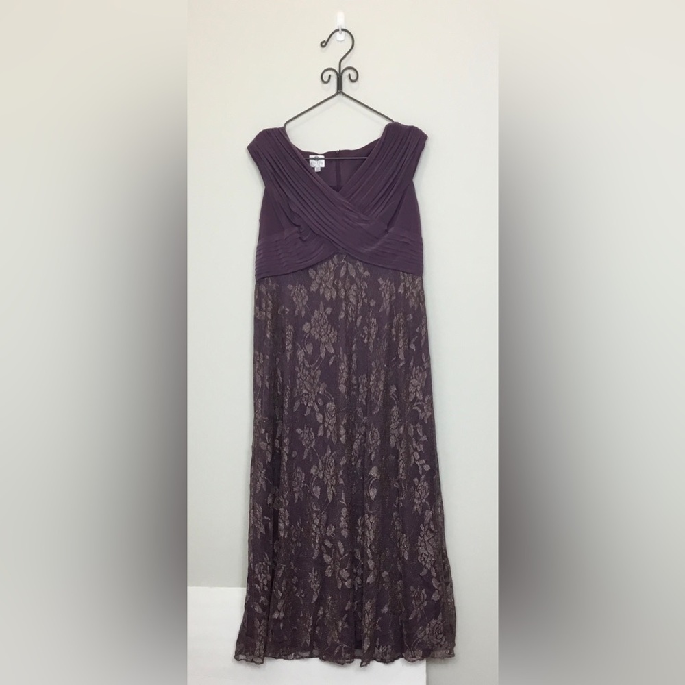 Patra Plum Lace Evening Gown size 16W